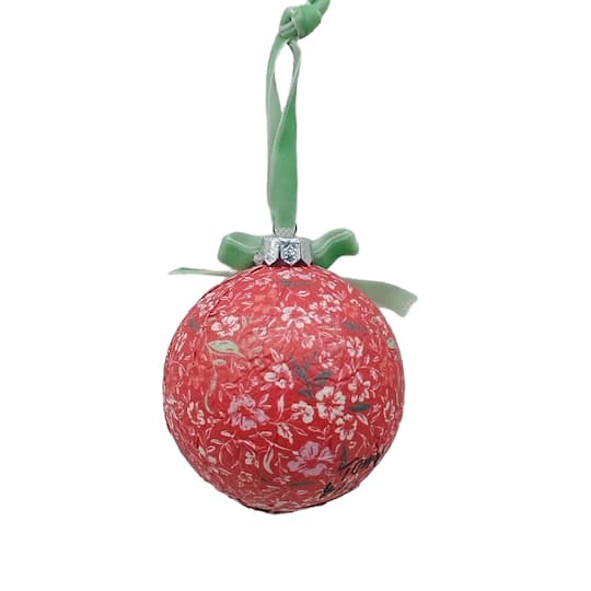 Michaels, 3.5" Ditsy Floral Paper Ball Ornament by Ashland® – Category: Merry Kitschmas